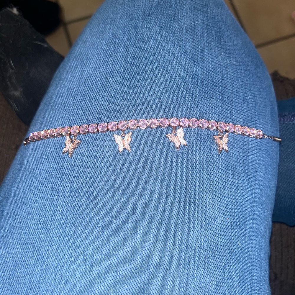 Elegant Pink Butterfly Bracelet